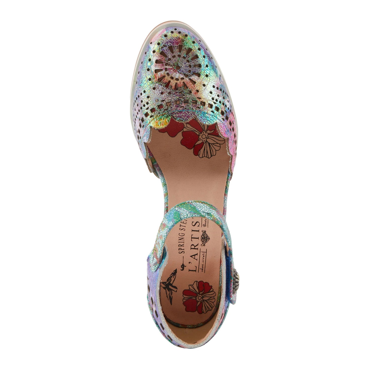 Peltz Shoes  Women's L'Artiste By Spring Step Luxe Pump Rainbow LUXE-RBW