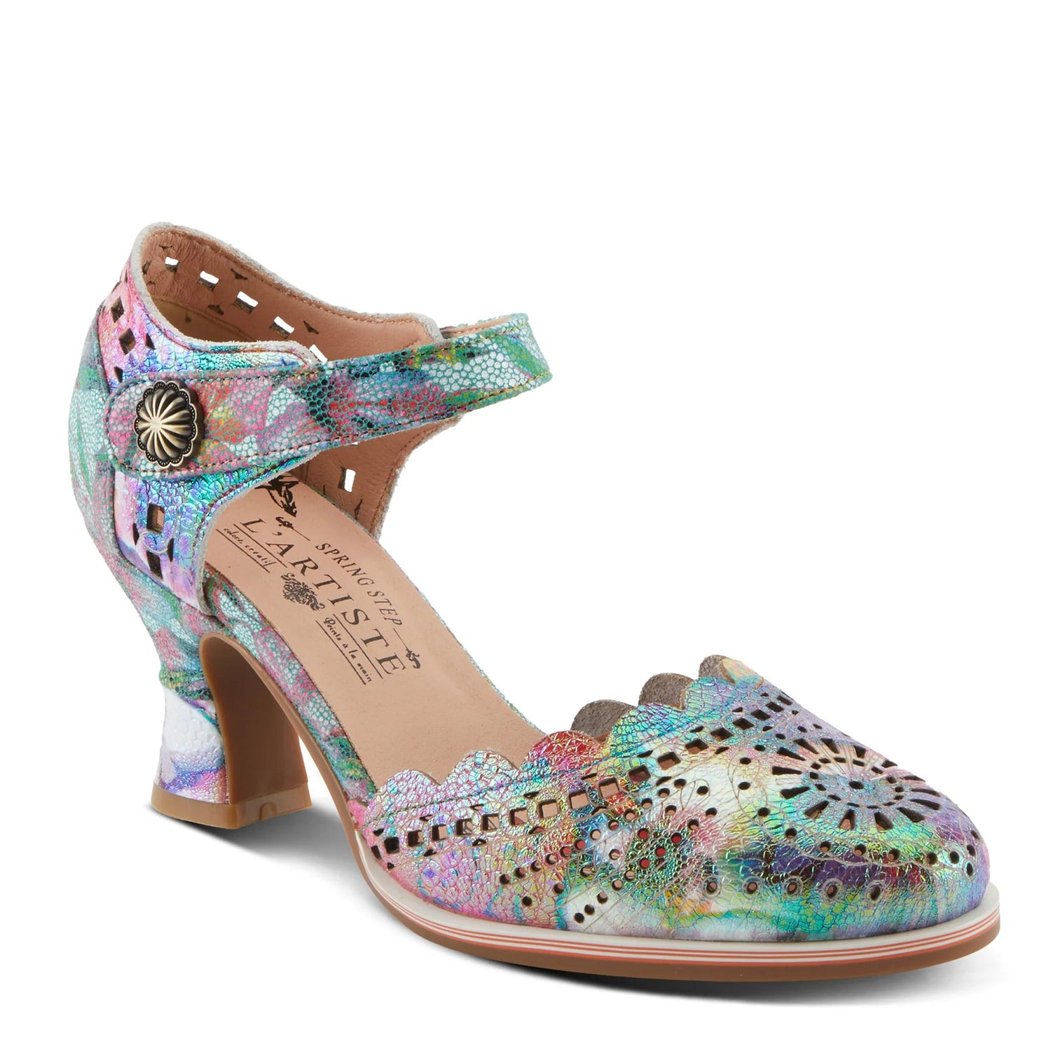 Peltz Shoes  Women's L'Artiste By Spring Step Luxe Pump Rainbow LUXE-RBW