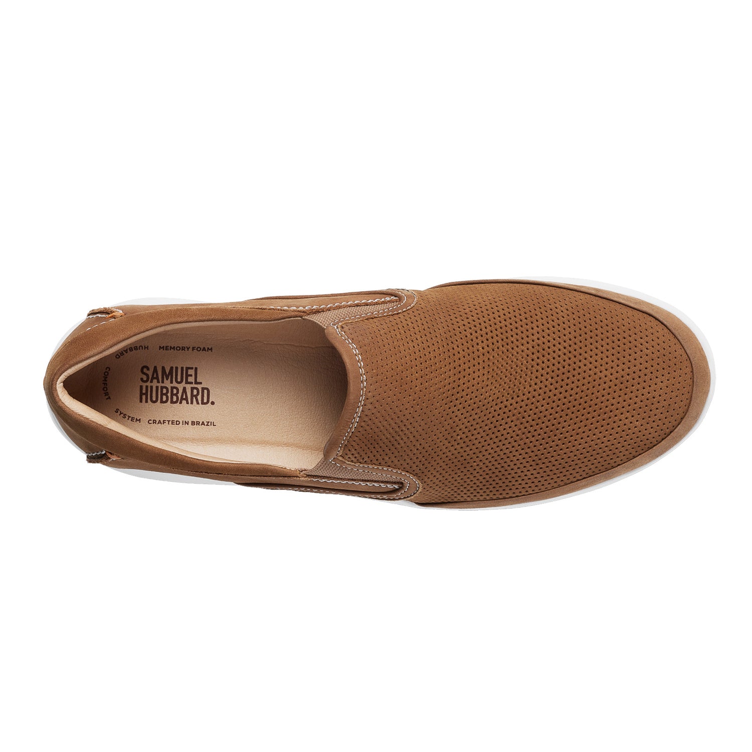 Peltz Shoes  Men's Samuel Hubbard Olema Slip-On Nutmeg Nubuck M2115-015