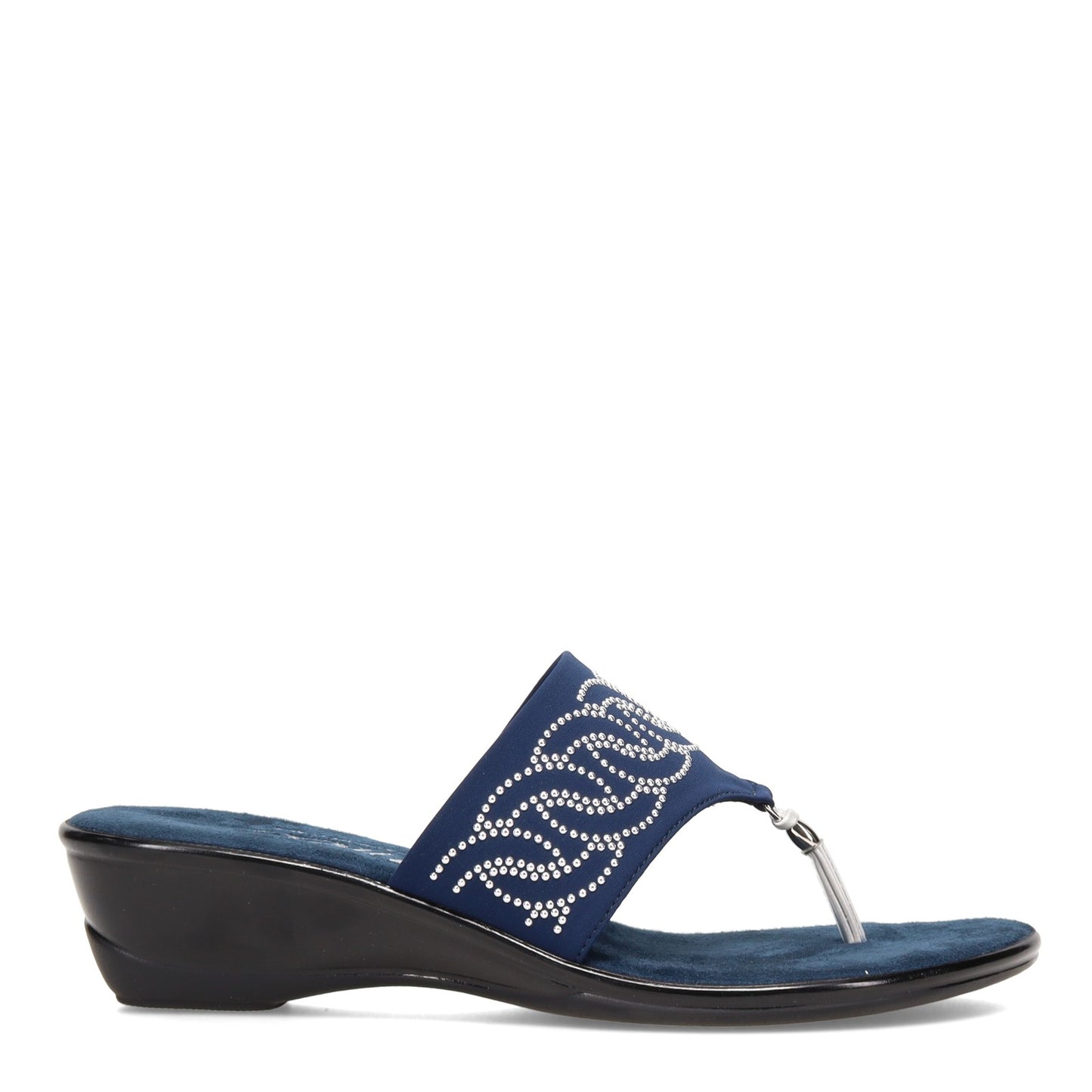 Peltz Shoes  Women's Onex Marj Sandal NAVY MARJ-NAVY