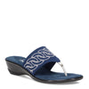 Peltz Shoes  Women's Onex Marj Sandal NAVY MARJ-NAVY