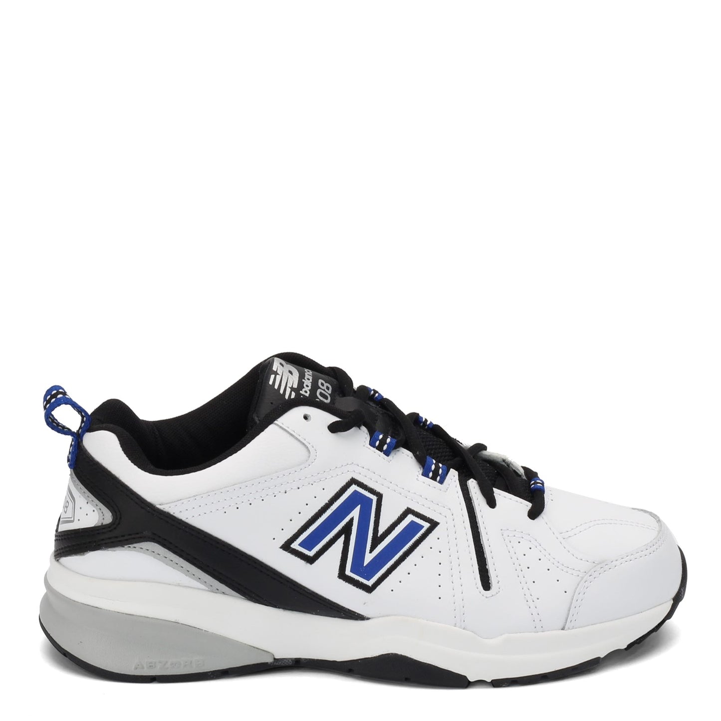 Peltz Shoes  Men's New Balance 608V5 Crosstraining Sneaker WHITE BLUE MX608WR5