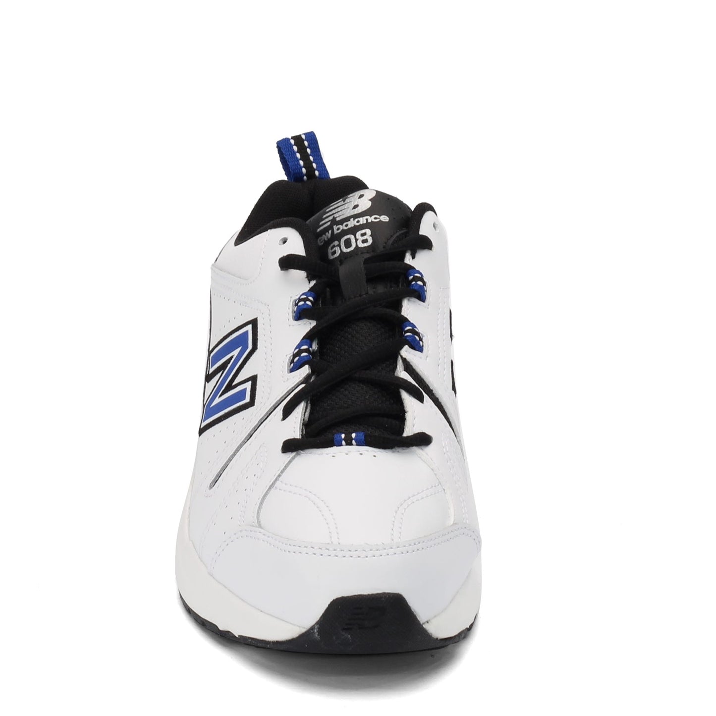 Peltz Shoes  Men's New Balance 608V5 Crosstraining Sneaker WHITE BLUE MX608WR5