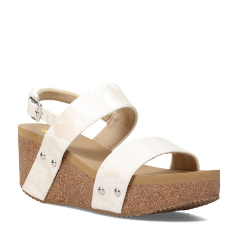 white volatile sandals