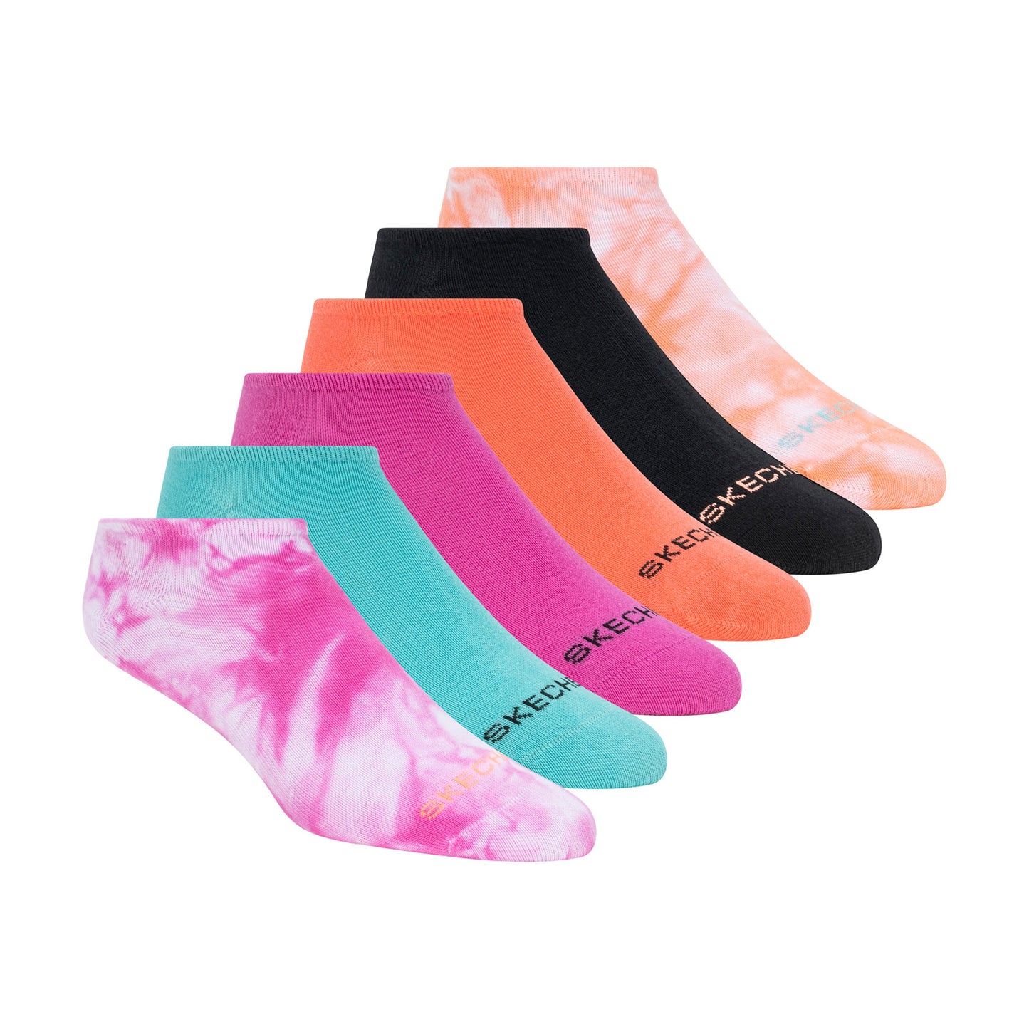 Women\'s Skechers, No Show Peltz – – Pair 6 Shoes Socks