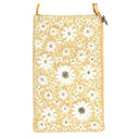 Bamboo Trading Company, Club Bag - Gold Pearl Flower