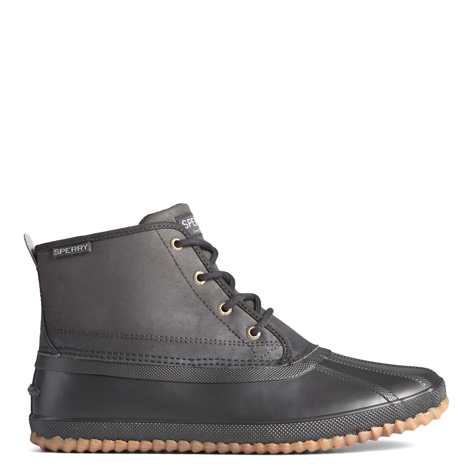 Sperry duck boots on sale black