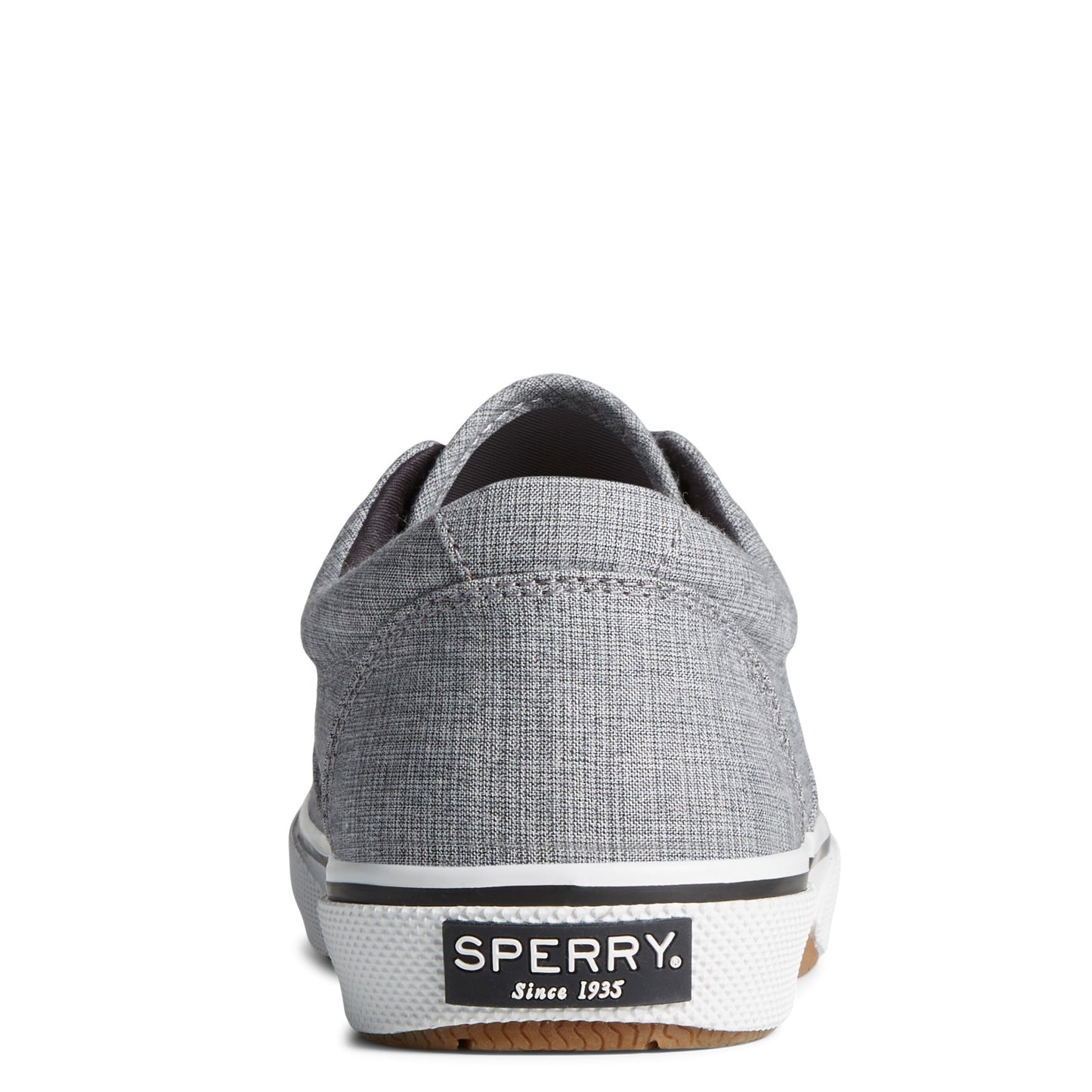Peltz Shoes  Men's Sperry Halyard CVO Sneaker BLACK LINEN STS24055