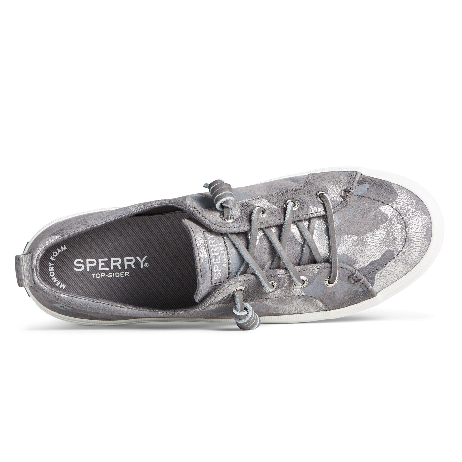 Sperry crest vibe metallic hot sale silver