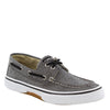 Peltz Shoes  Men's Sperry Halyard Boat Shoe CHAMBRAY BLACK STS13143