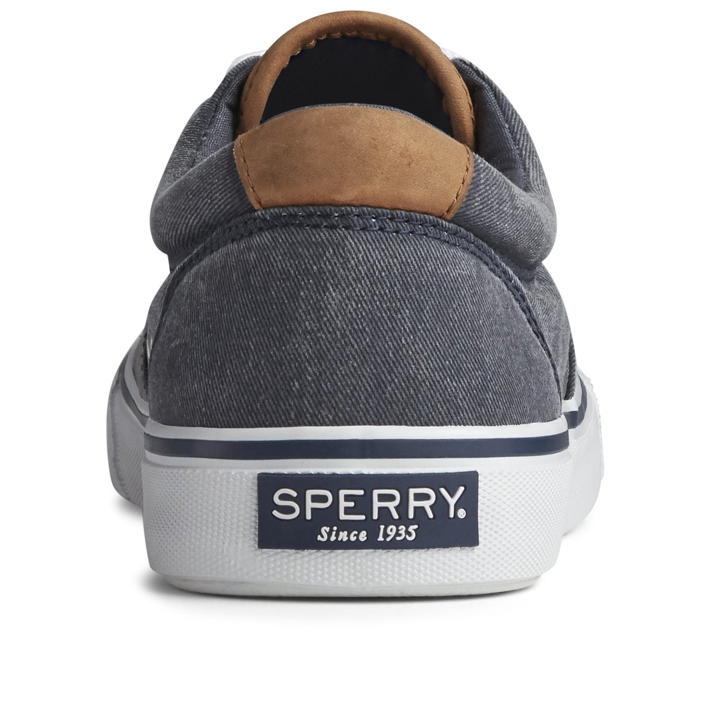 Peltz Shoes  Men's Sperry Striper II CVO Sneaker SALTWASH NAVY STS22044