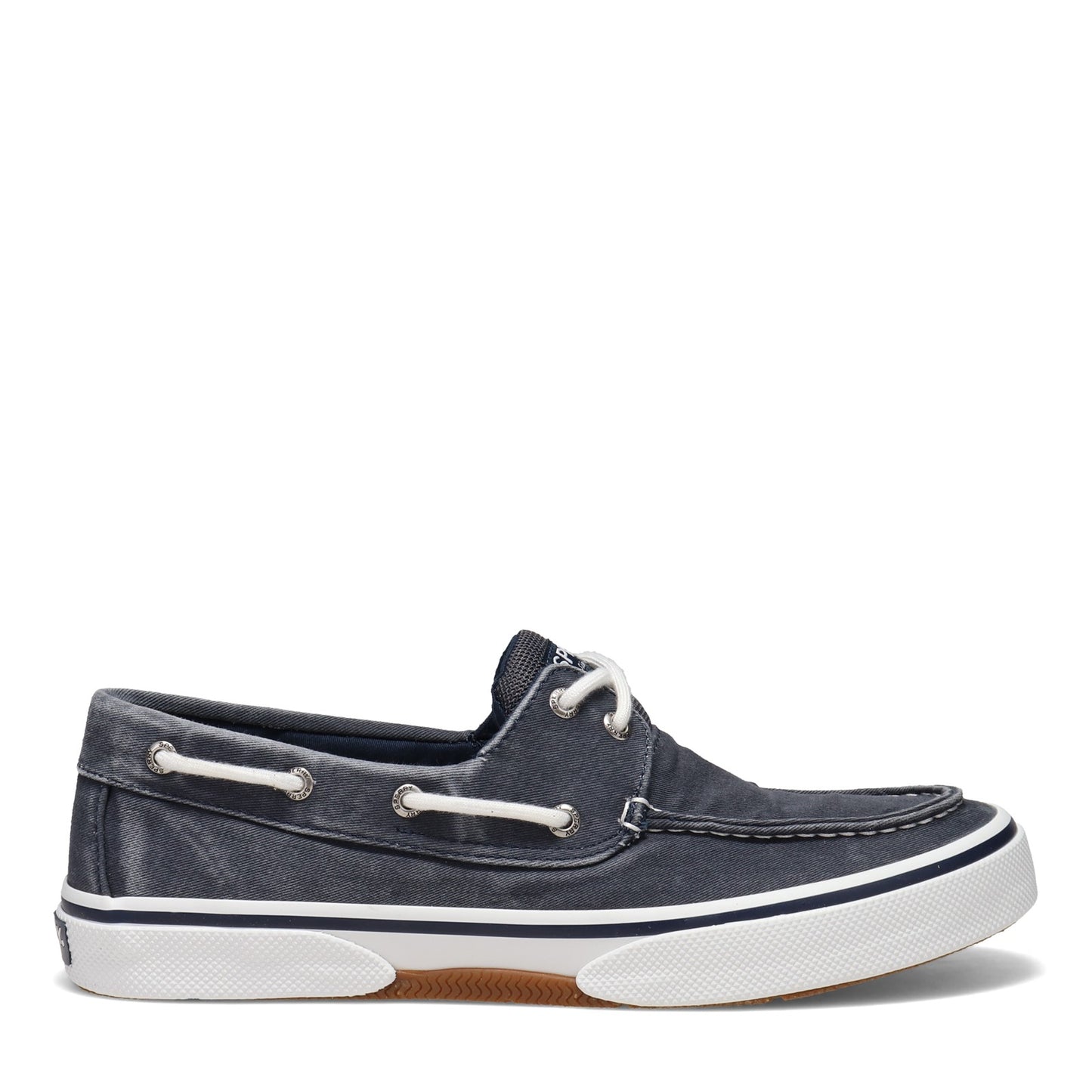 Peltz Shoes  Men's Sperry Halyard Boat Shoe NAVY TWILL STS23584