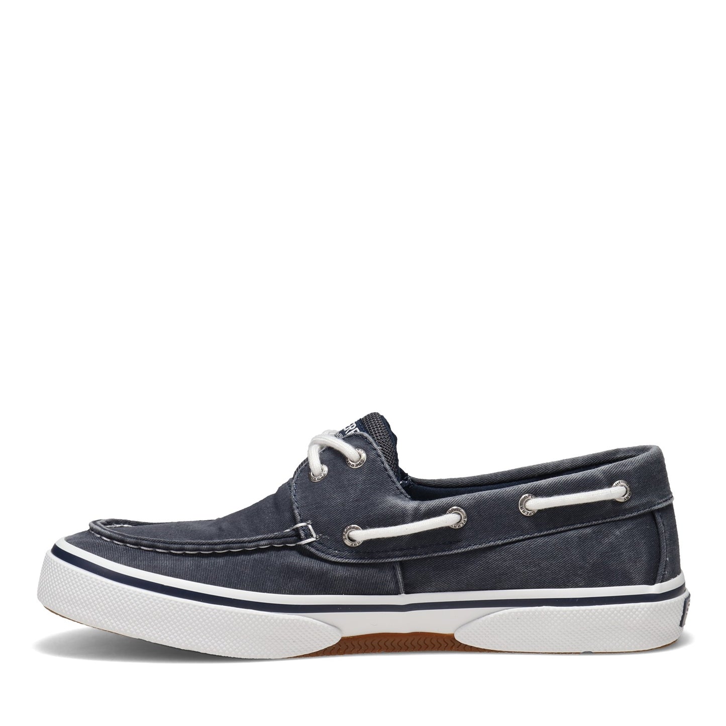 Peltz Shoes  Men's Sperry Halyard Boat Shoe NAVY TWILL STS23584