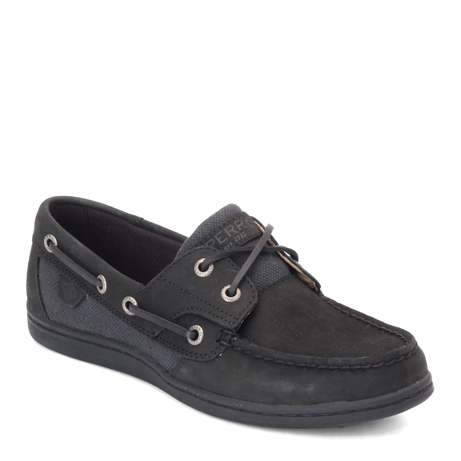 Black 2024 womens sperrys