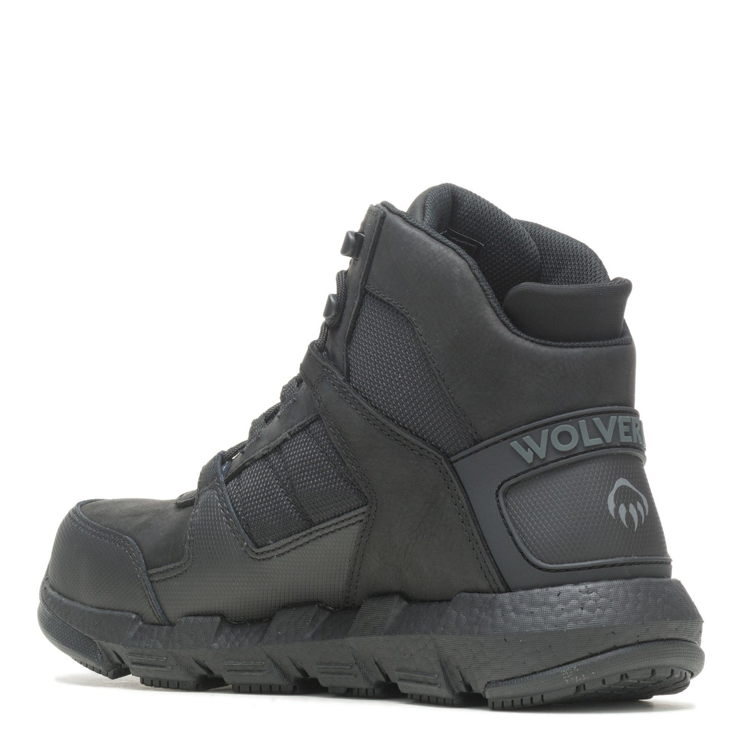 Peltz Shoes  Men's Wolverine Rev UltraSpring DuraShocks Vent Composite Toe Boot BLACK W221037