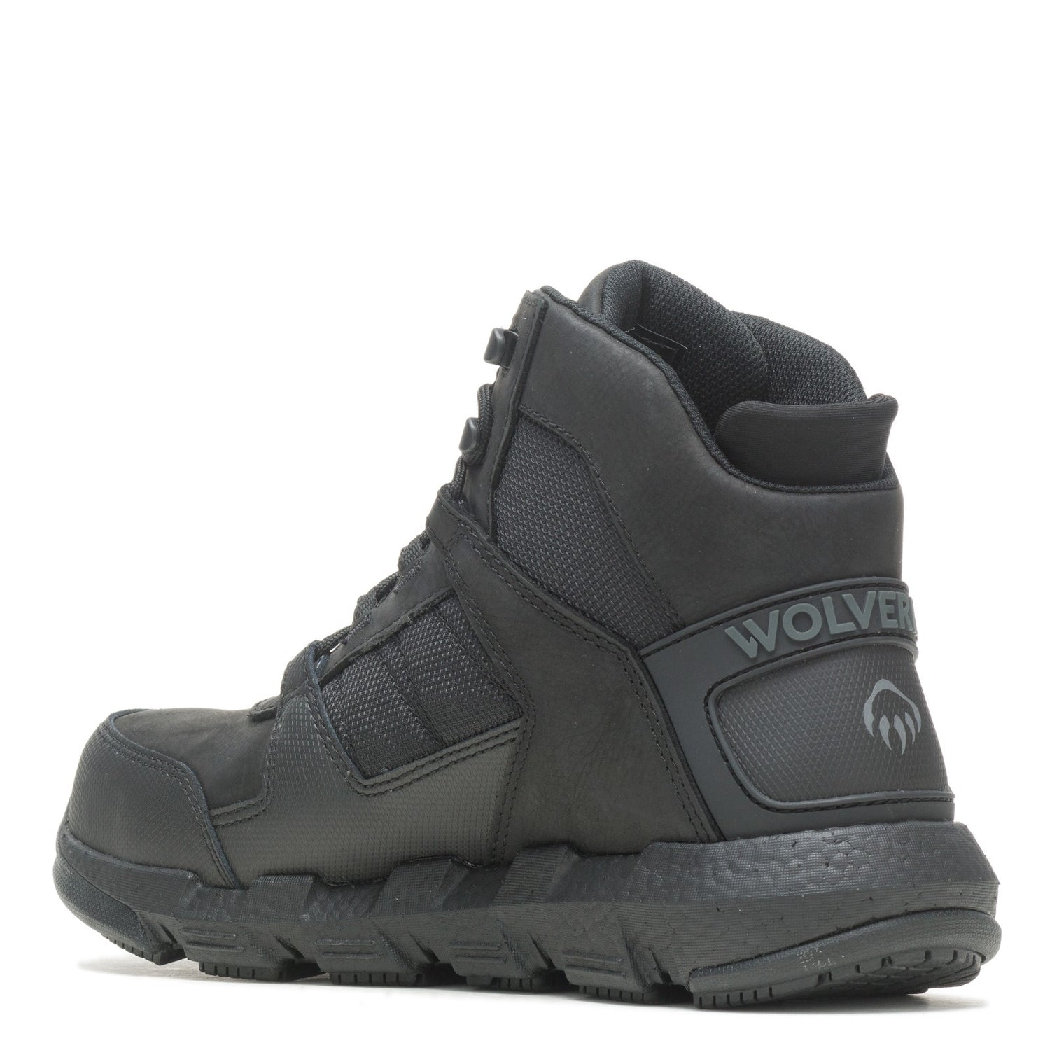 Peltz Shoes  Men's Wolverine Rev UltraSpring DuraShocks Vent Composite Toe Boot BLACK W221037